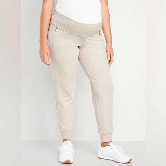 Old Navy Active Maternity Dynamic Rollover Waist Joggers Size XL Color Wish Bone - Picture 1 of 9